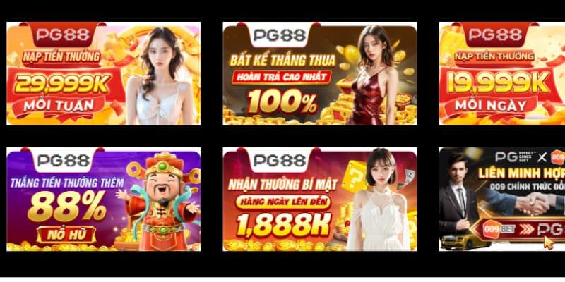 Danh sách khuyến mãi PG88 cực hot